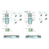 Okucia do drzwi szklanych przesuwnych SISCO SISTEM - SILENT GLASS S 100 SP
