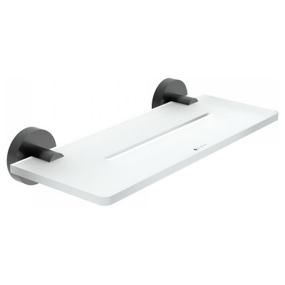 Półka szklana z uchwytem NIMCO UNIX BLACK IXI 300 mm