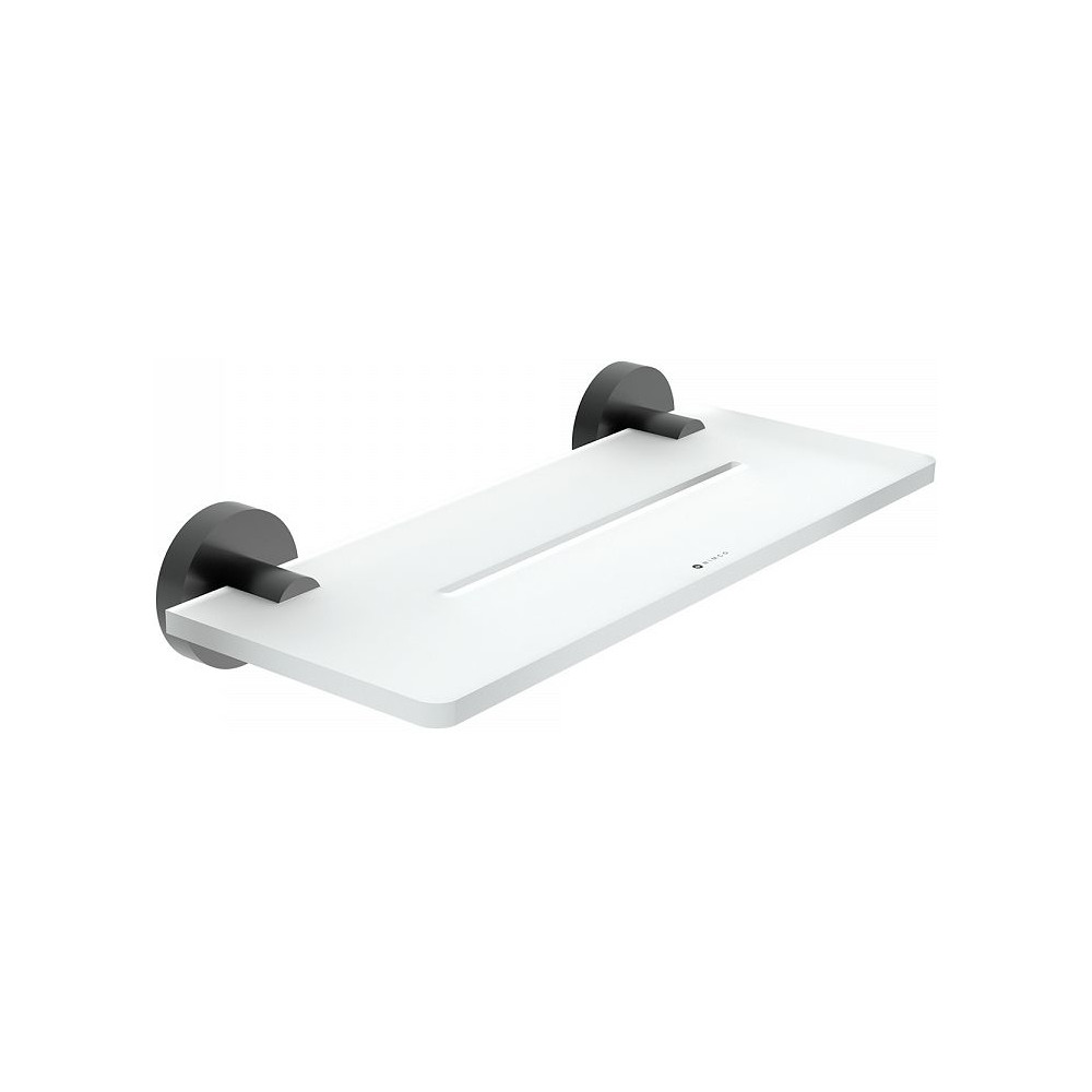 Półka szklana z uchwytem NIMCO UNIX BLACK IXI 300 mm