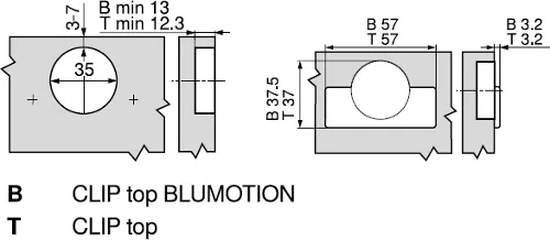 BLUM CLIP TOP +30° II°